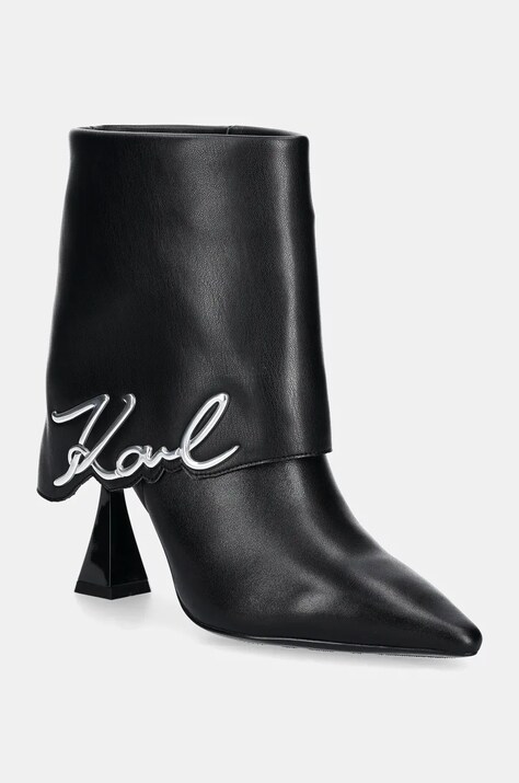 Karl Lagerfeld botine DEBUT II femei, culoarea negru, cu toc cui, KL32044A