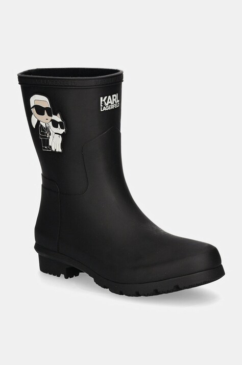 Гумові чоботи Karl Lagerfeld KALOSH жіночі колір чорний KL47073T