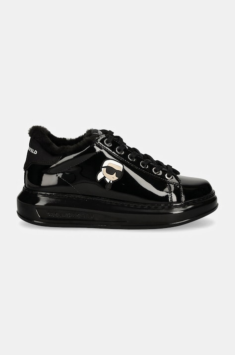 Karl Lagerfeld sneakers din piele KAPRI culoarea negru, KL62531S
