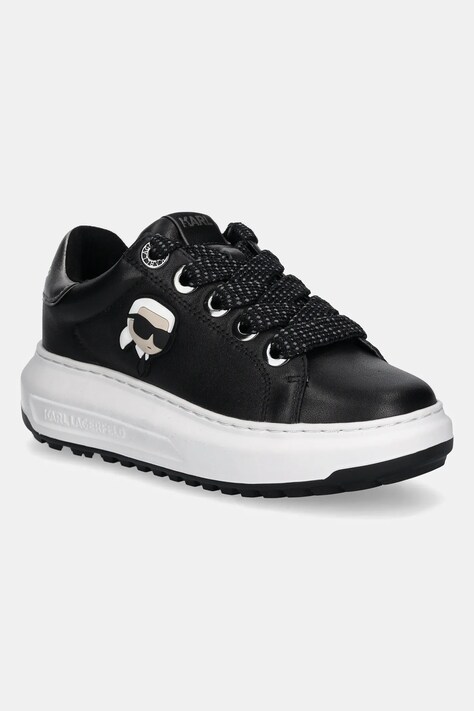 Karl Lagerfeld sneakers din piele KAPRI culoarea negru, KL67530