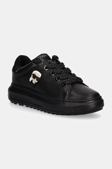 Karl Lagerfeld sneakers din piele KAPRI culoarea negru, KL67530