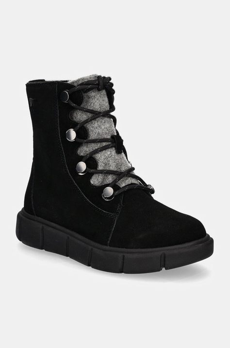 Sorel botine SOREL EXPLORER III JOAN femei, culoarea negru, cu toc plat, izolat, 2077951011