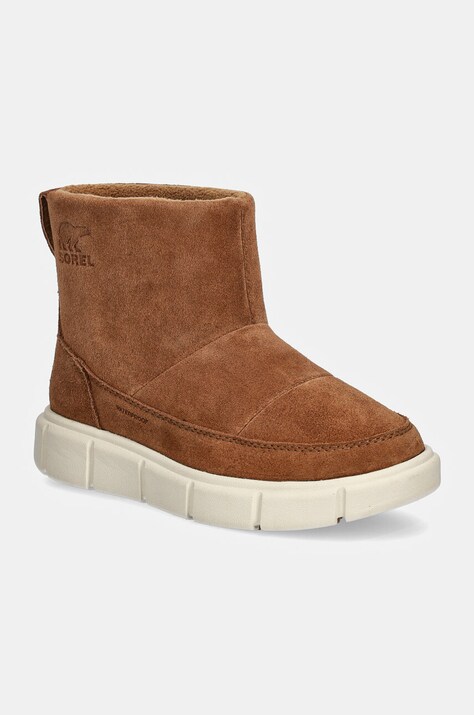 Sorel cizme de zapada din piele intoarsa SOREL EXPLORER III SLIP culoarea maro, 2077971242