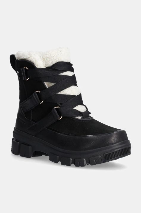 Sorel stivaletti alla caviglia in camoscio TORINO V RESORT WP OUTDR donna colore nero  2106711010