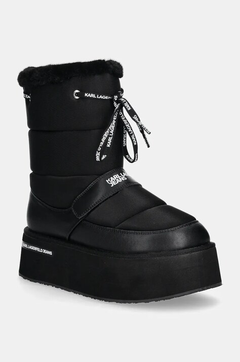 Karl Lagerfeld Jeans cizme de iarna KLJ WEDGE culoarea negru, KLJ47964