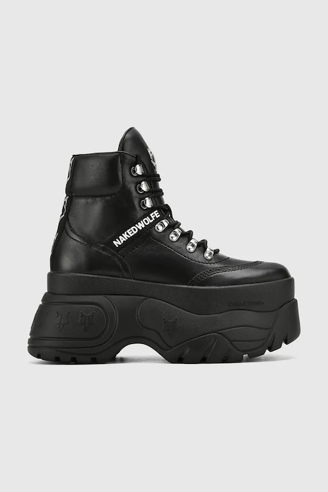 Naked Wolfe ghete de piele Spike femei, culoarea negru, cu platforma, Spike Black