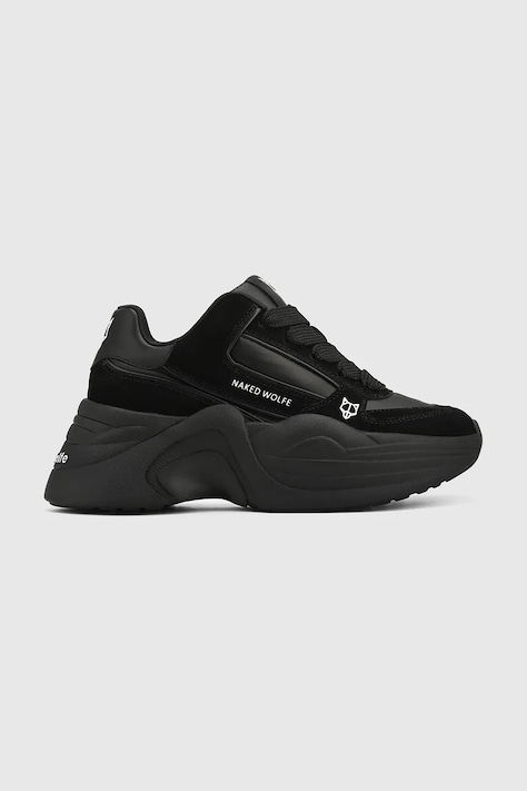 Кроссовки Naked Wolfe Temple цвет чёрный Temple Black Leather Suede