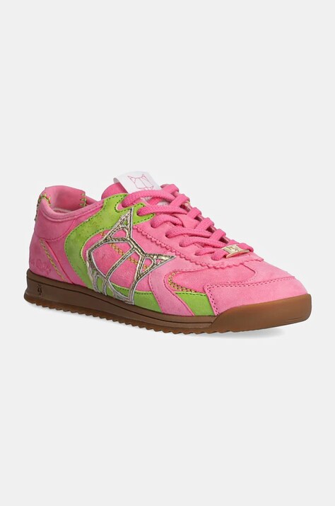 Naked Wolfe sneakers din piele intoarsă Exposure culoarea roz, Exposure Kid Suede Pink