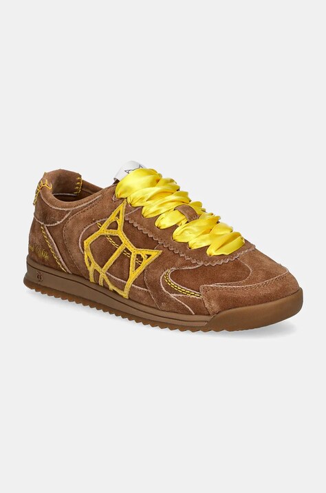 Naked Wolfe sneakers din piele intoarsă Exposure culoarea bej, Exposure Suede Tan