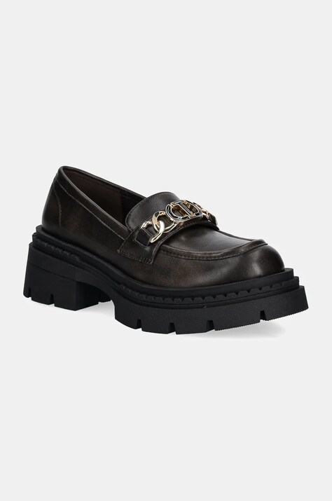 Twinset mocasini femei, culoarea maro, cu platforma, 242TGT114