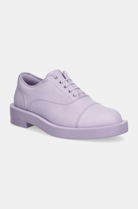 Clarks Originals półbuty CUR Oxford 2 damskie kolor fioletowy na płaskim obcasie 26180964