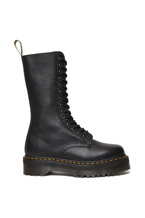 Dr. Martens bocanci de piele 1b99 Quad femei, culoarea negru, cu platforma, DM31426001