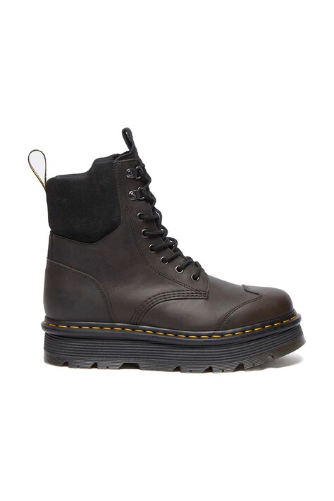 Dr. Martens bocanci de piele Zebzag 8 Tie culoarea maro, cu platforma, izolare usoara, DM32116733