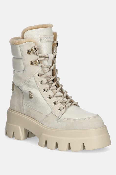 Шкіряні чоботи Bogner SAPPORO колір бежевий 22442563