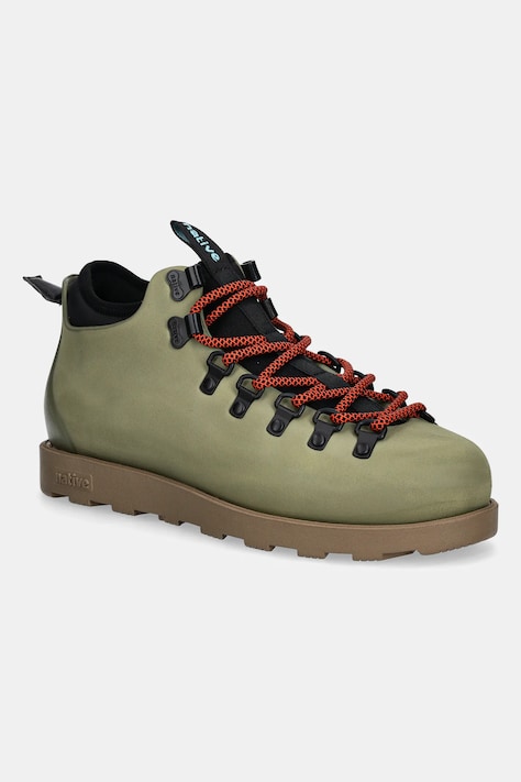 Ботинки Native FITZSIMMONS женские цвет зелёный на плоском ходу слегка утеплённый 31106848-3029