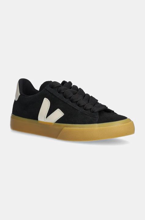 Veja sneakers din piele intoarsă Campo culoarea negru, CP0303692A