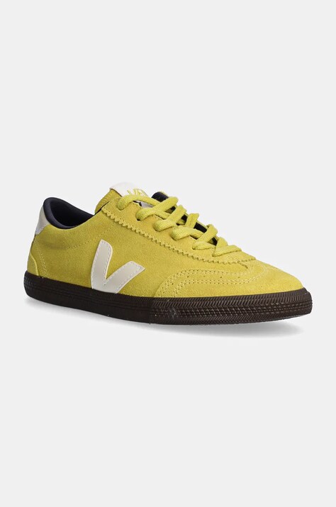 Veja sneakers din piele intoarsă Volley culoarea verde, VO0303849A