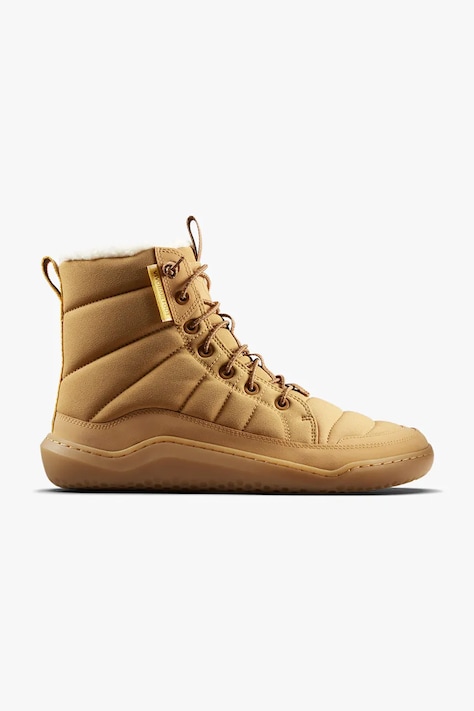 Vivobarefoot botki GOBI HIBER kolor brązowy na płaskim obcasie lekko ocieplone 209438