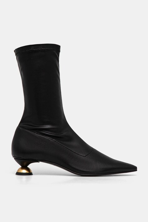 Полусапожки Vanda Novak Elisa женские цвет чёрный каблук кирпичик