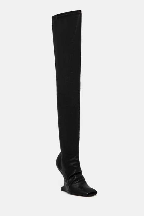 Rick Owens Lilies cizme CANTILEVER 11 femei, culoarea negru, toc pana, LI02D5801LS