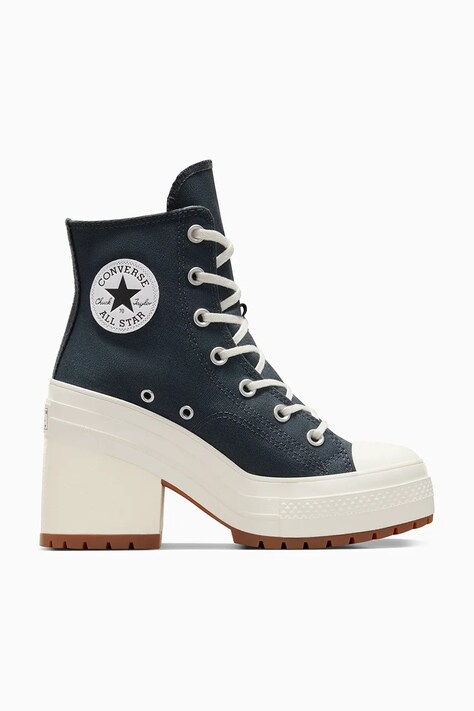 Converse tenisi Chuck 70 De Luxe Heel femei, culoarea negru, A09386C