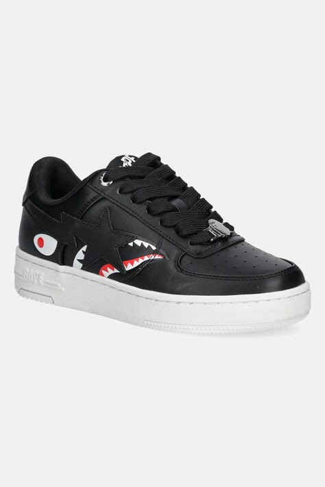 Шкіряні кросівки A Bathing Ape Shark Bape Sta L колір чорний 1K80291307
