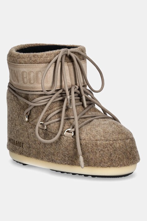 Moon Boot cizme de iarna MB ICON LOW FELT culoarea bej, 80D1409590 L017