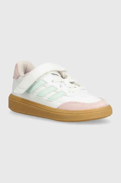 Dětské sneakers boty adidas COURTBLOCK EL C bílá barva, ID6503