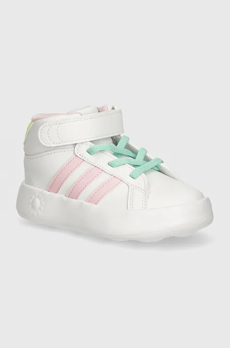 Παιδικά αθλητικά παπούτσια adidas GRAND COURT MID χρώμα: άσπρο, IE8704