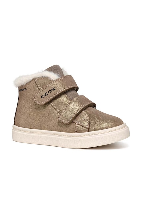 Geox buty zimowe zamszowe dziecięce NASHIK WPF kolor beżowy B465XA.00077