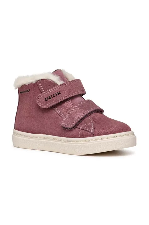 Geox scarpe invernali in pelle scamosciata bambino/a NASHIK WPF colore violetto B465XA.00077