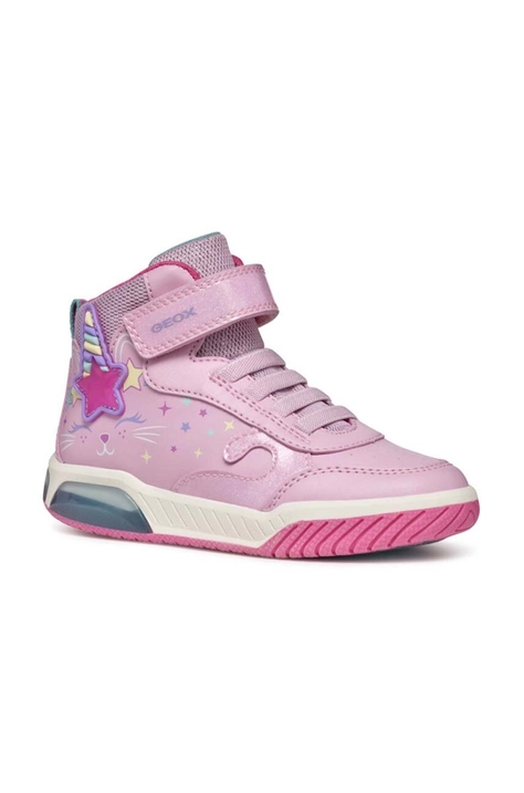 Geox sneakers pentru copii INEK culoarea roz, J46ASB.0BCKC