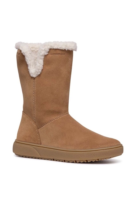 Geox buty zimowe zamszowe dziecięce THELEVEN WPF kolor brązowy J46HYA.00022
