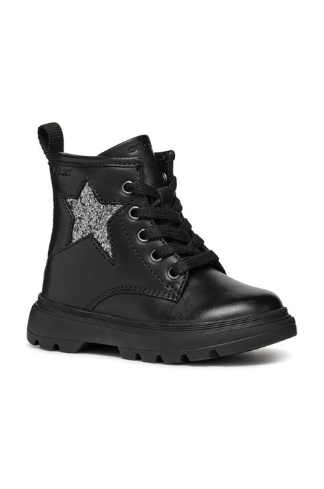 Geox ghete din piele pentru copii KIDDARTAH culoarea negru, B465YA.085EW