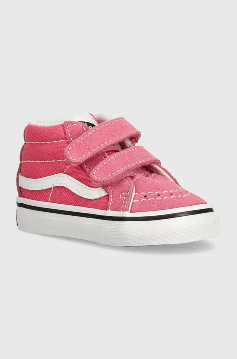 Παιδικά πάνινα παπούτσια Vans SK8-Mid Reissue χρώμα: ροζ, VN000CQ0CHL1