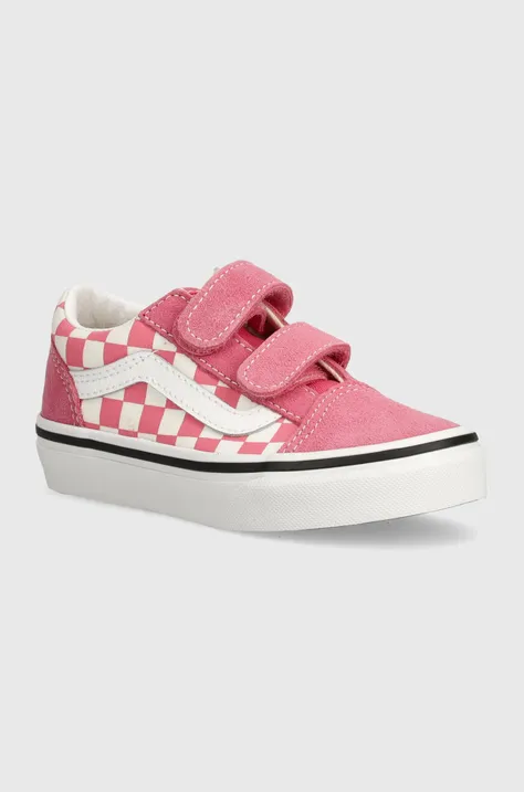 Παιδικά sneakers σουέτ Vans Old Skool χρώμα: ροζ, VN000CYWCHL1