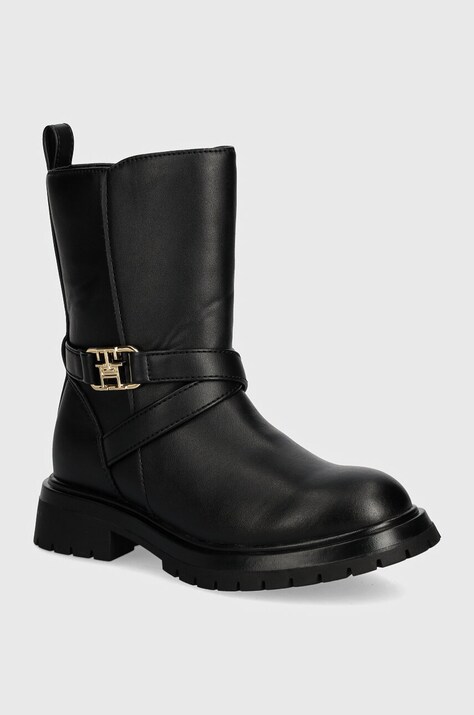 Tommy Hilfiger bocanci copii culoarea negru, T3A5-33574