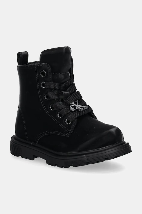 Calvin Klein Jeans bocanci copii culoarea negru, V1A5-81010