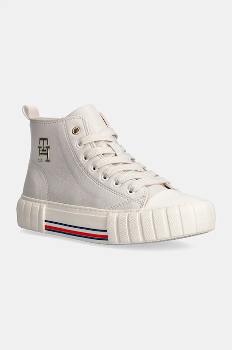 Детски високи кецове Tommy Hilfiger в бежово T3A9-33544