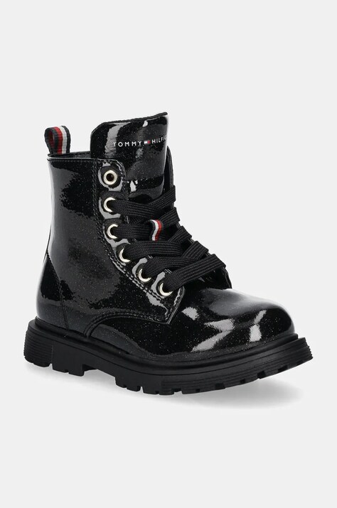 Tommy Hilfiger bocanci copii culoarea negru, T1A5-33564