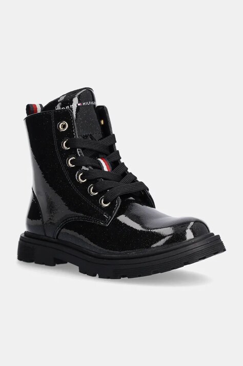 Tommy Hilfiger bocanci copii culoarea negru, T1A5-33564