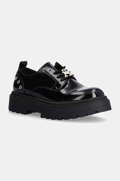 Дитячі туфлі Tommy Hilfiger колір чорний T3A4-33577