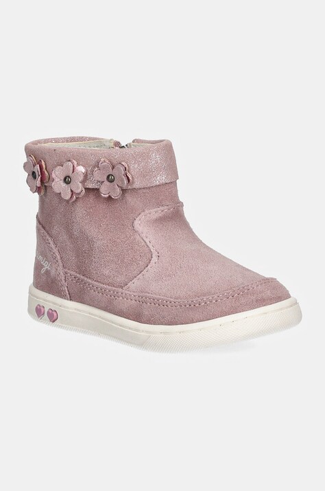 Детские замшевые ботинки Primigi цвет розовый PLK 69028