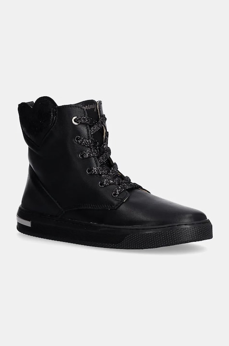 Детские кожаные зимние ботинки Primigi цвет чёрный PYH 69308