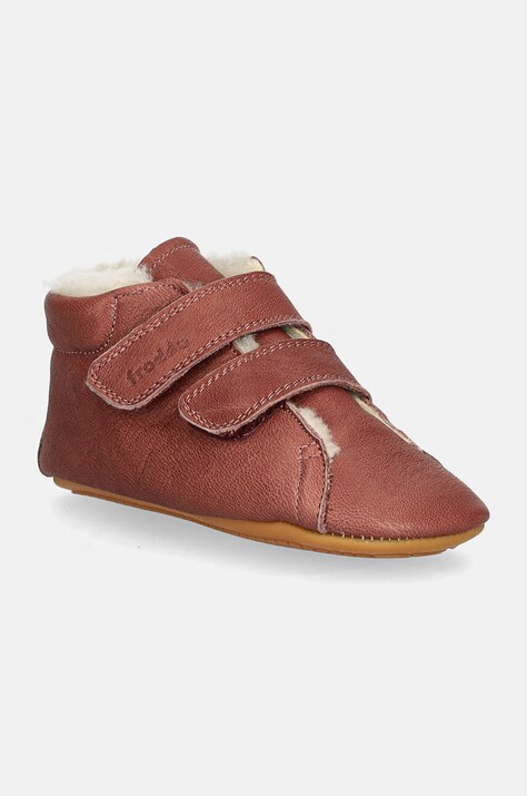 Δερμάτινα βρεφικά παπούτσια Froddo PREWALKERS FURRY χρώμα: ροζ, G1130013