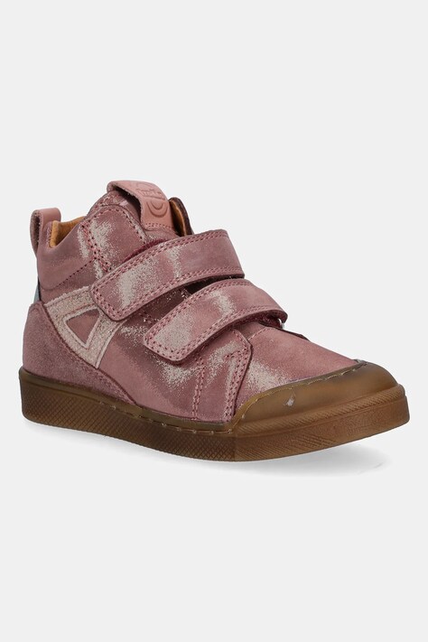 Froddo półbuty zamszowe dziecięce ROSARIO HIGH-TOP kolor różowy G2110134