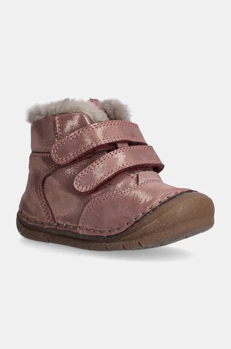 Froddo ghete de zapada din piele pentru copii PAIX UP WINTER culoarea roz, G2110143