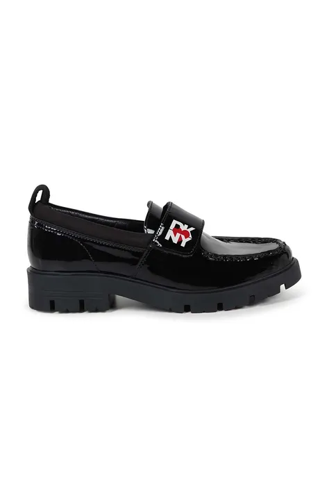 Dkny mocasini din piele pentru copii culoarea negru, D62081