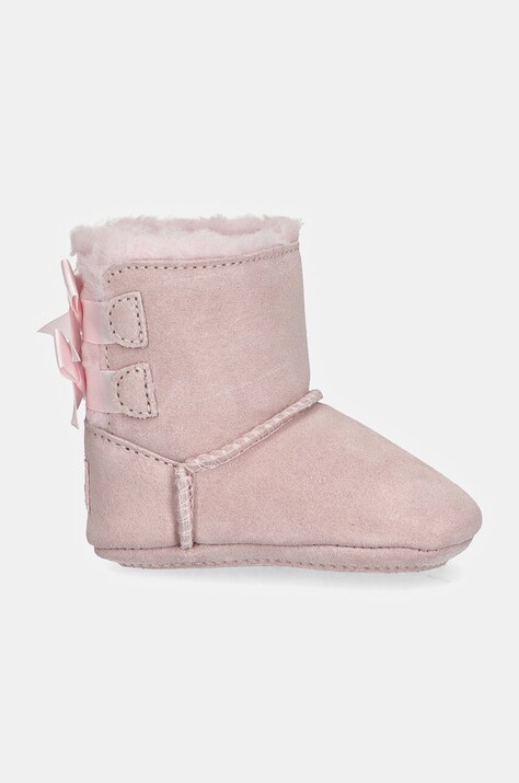 Kojenecké semišové boty UGG BABY BAILEY BOW růžová barva, 1157692I