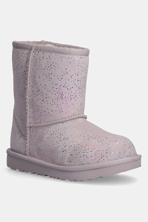 Detské semišové snehule UGG CLASSIC II SHIMMER SKY fialová farba, 1157708T